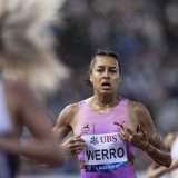 Seule Keely Hodgkinson (à gauche) s'est montrée plus rapide qu'Audrey Werro KEYSTONE/LAURENT GILLIERON